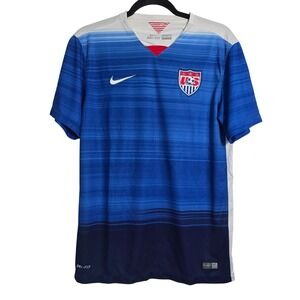 Nike US Soccer Dri-FIT Authentic‎ Soccer Jersey Men's Medium Blue White Red